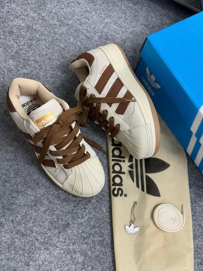 Adidas Super Star Plataforma - Off Marrom