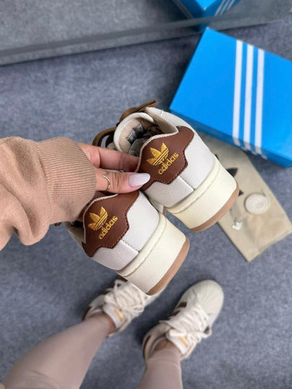 Adidas Super Star Plataforma - Off Marrom